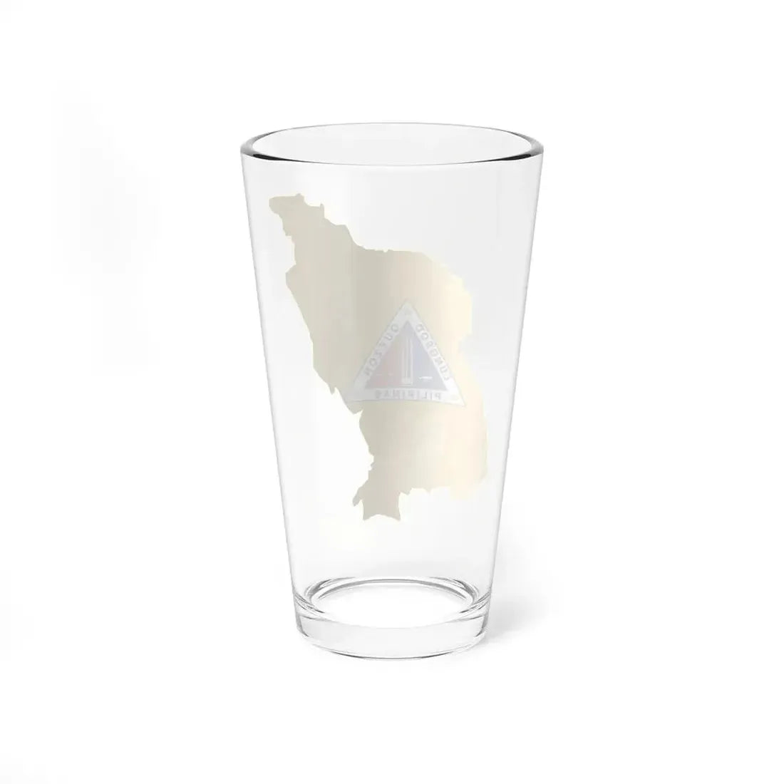 Flag map of Quezon City (Philippines) Pint Glass 16oz - Go Mug Yourself