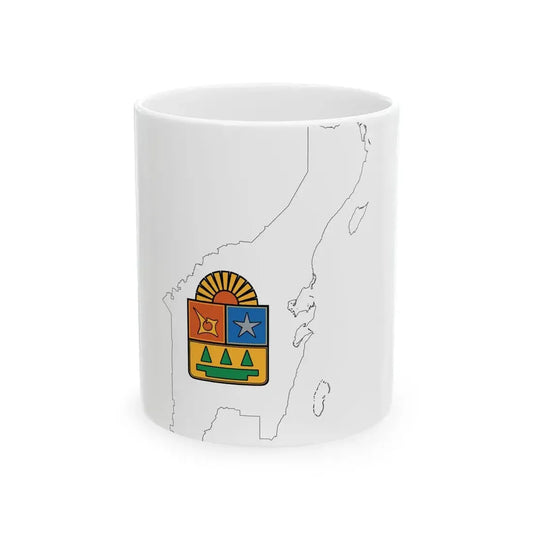 Flag-map of Quintana Roo Mexico (Mexico) White Coffee Mug 11oz - Go Mug Yourself