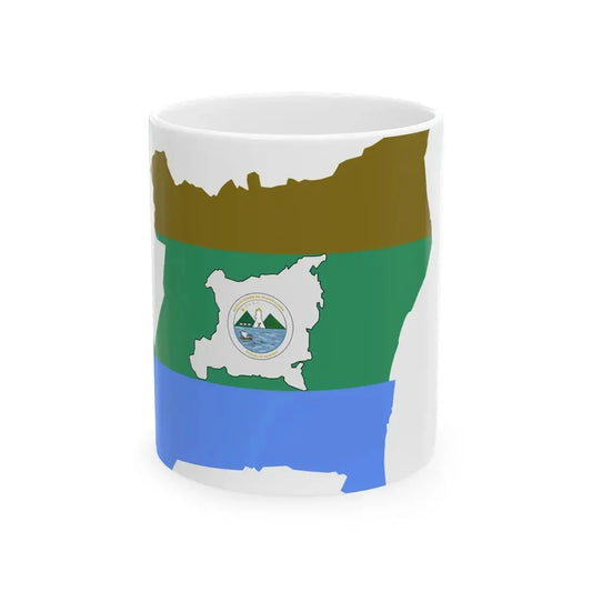 Flag-map of RAAN (Nicaragua) White Coffee Mug 11oz - Go Mug Yourself