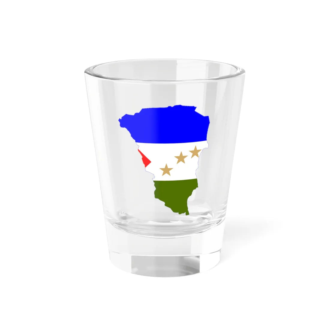 Flag-map of RAAS (Nicaragua) Shot Glass 1.5oz 1.5oz - Go Mug Yourself