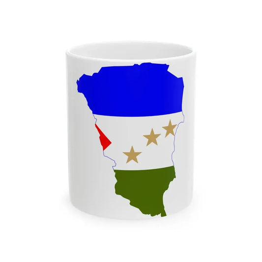 Flag-map of RAAS (Nicaragua) White Coffee Mug 11oz - Go Mug Yourself