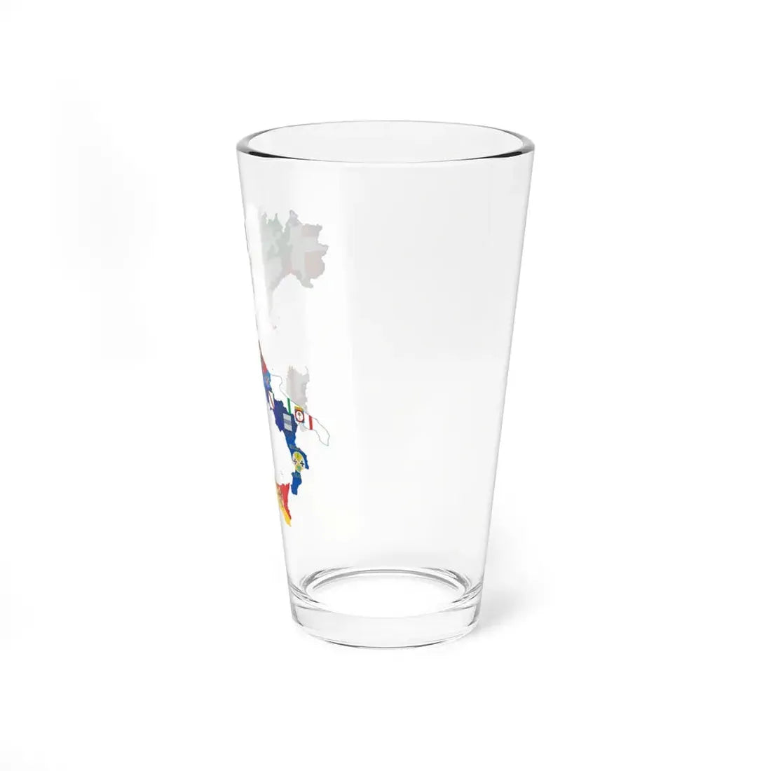 Flag map of Regions of Italy (Italy) Pint Glass 16oz - Go Mug Yourself
