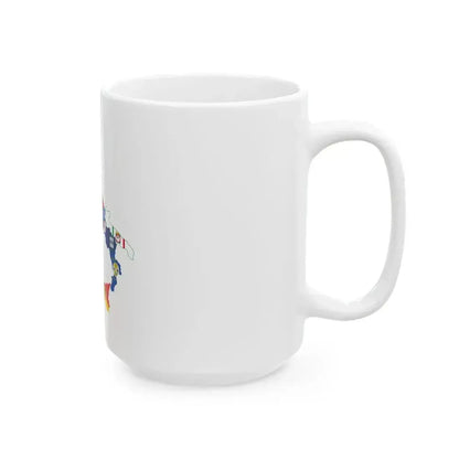 Flag map of Regions of Italy (Italy) White Coffee Mug - Go Mug Yourself