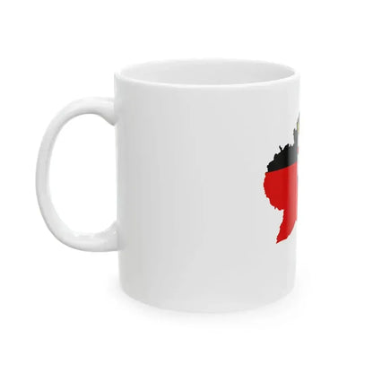 Flag map of Rhineland-Palatinate (Germany) White Coffee Mug - Go Mug Yourself