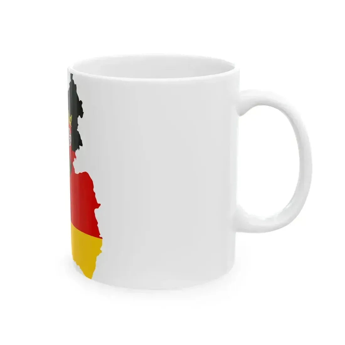 Flag map of Rhineland-Palatinate (Germany) White Coffee Mug - Go Mug Yourself