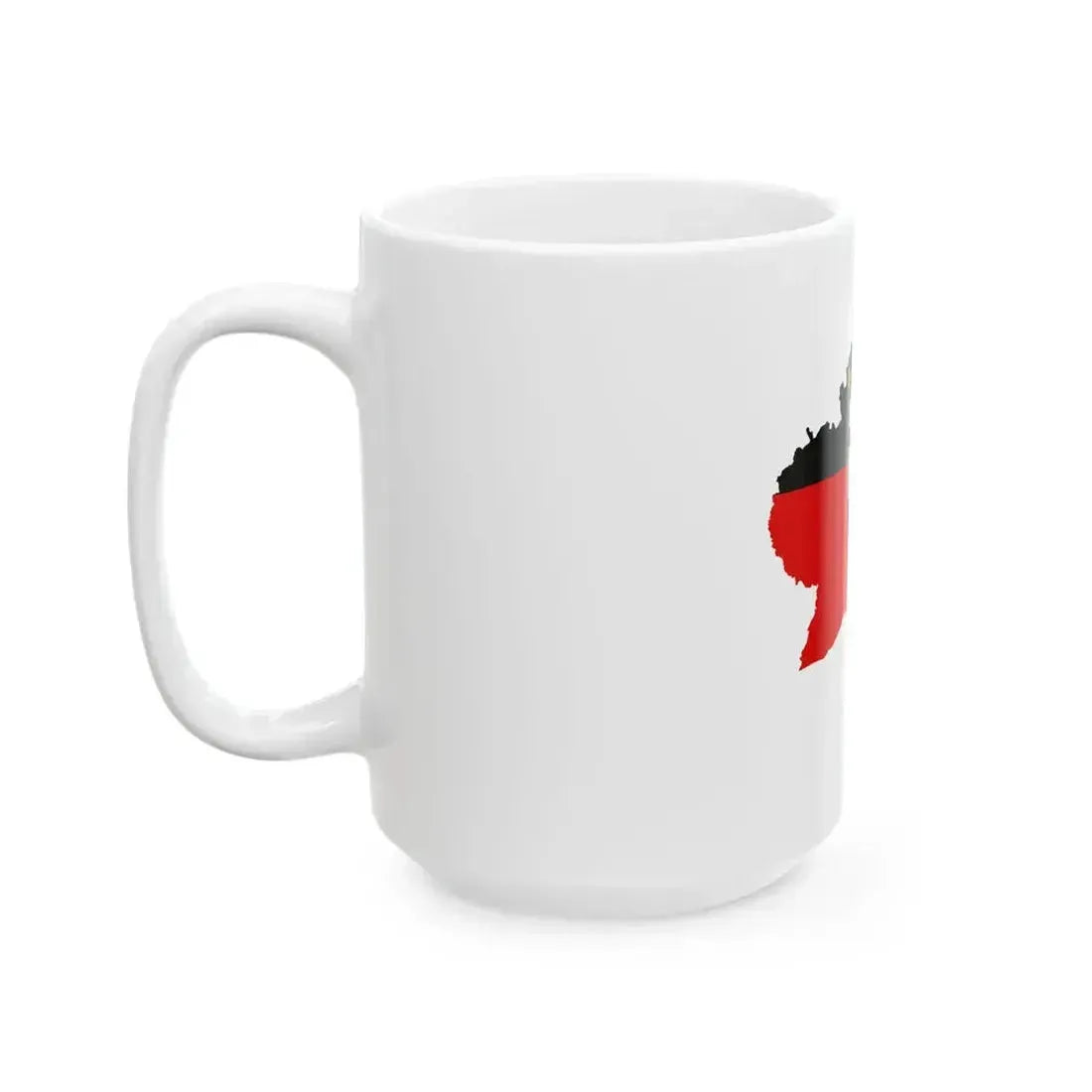 Flag map of Rhineland-Palatinate (Germany) White Coffee Mug - Go Mug Yourself
