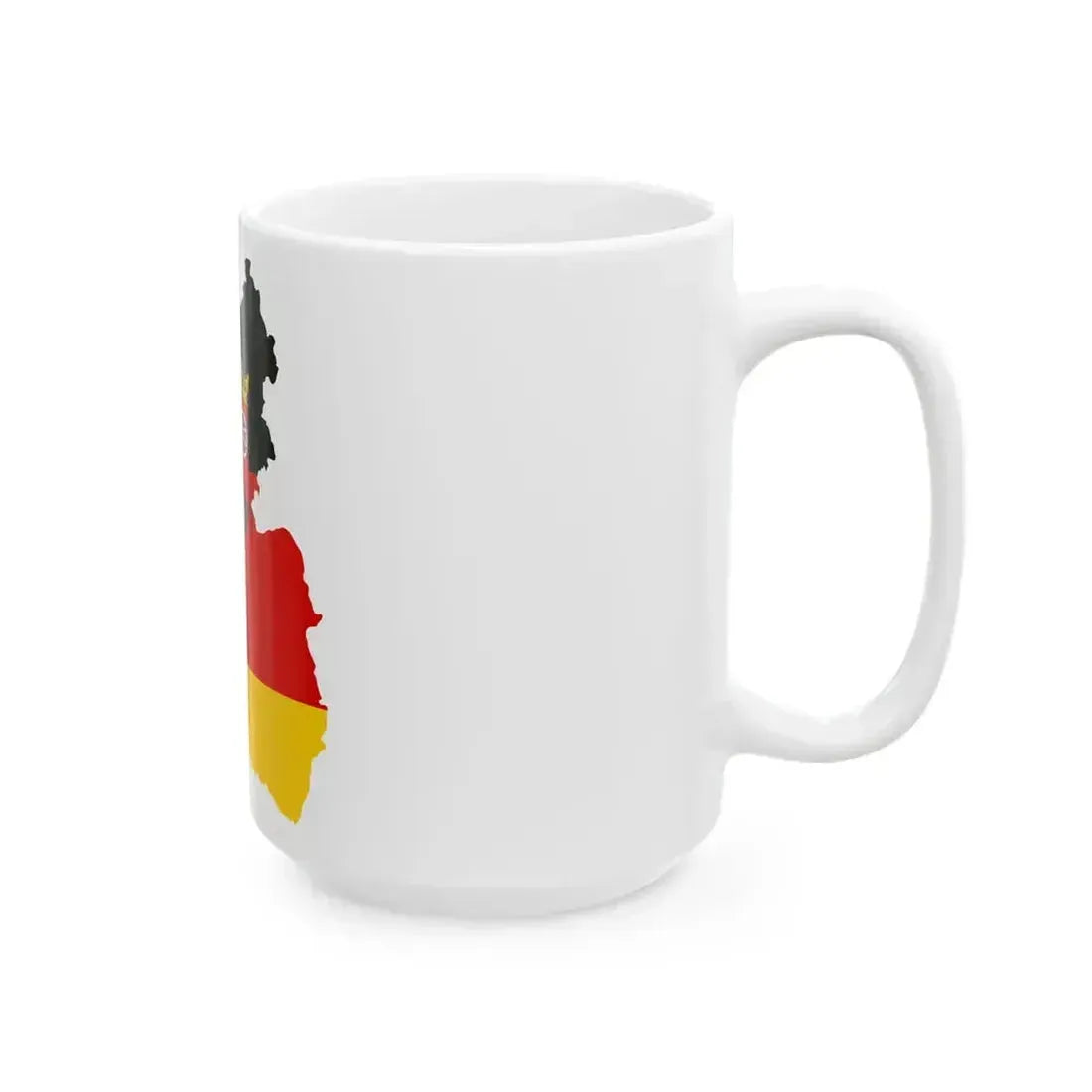 Flag map of Rhineland-Palatinate (Germany) White Coffee Mug - Go Mug Yourself