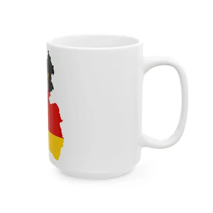 Flag map of Rhineland-Palatinate (Germany) White Coffee Mug - Go Mug Yourself