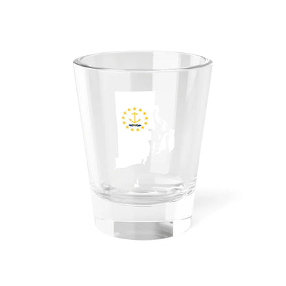 Flag-map of Rhode Island (United States) Shot Glass 1.5oz 1.5oz - Go Mug Yourself