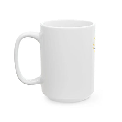 Flag-map of Rhode Island (United States) White Coffee Mug - Go Mug Yourself