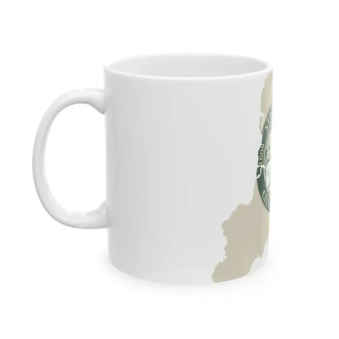 Flag-map of Richmond County New York (United States) White Coffee Mug - Go Mug Yourself