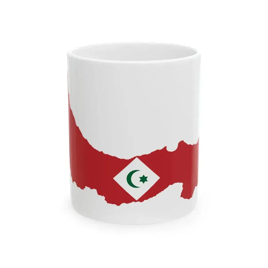 Flag map of Rif (Morocco) White Coffee Mug 11oz - Go Mug Yourself