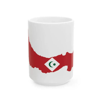 Flag map of Rif (Morocco) White Coffee Mug 15oz - Go Mug Yourself