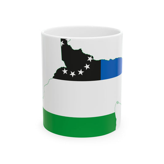 Flag-map of Rio Negro Province (Argentina) White Coffee Mug-11oz-Go Mug Yourself