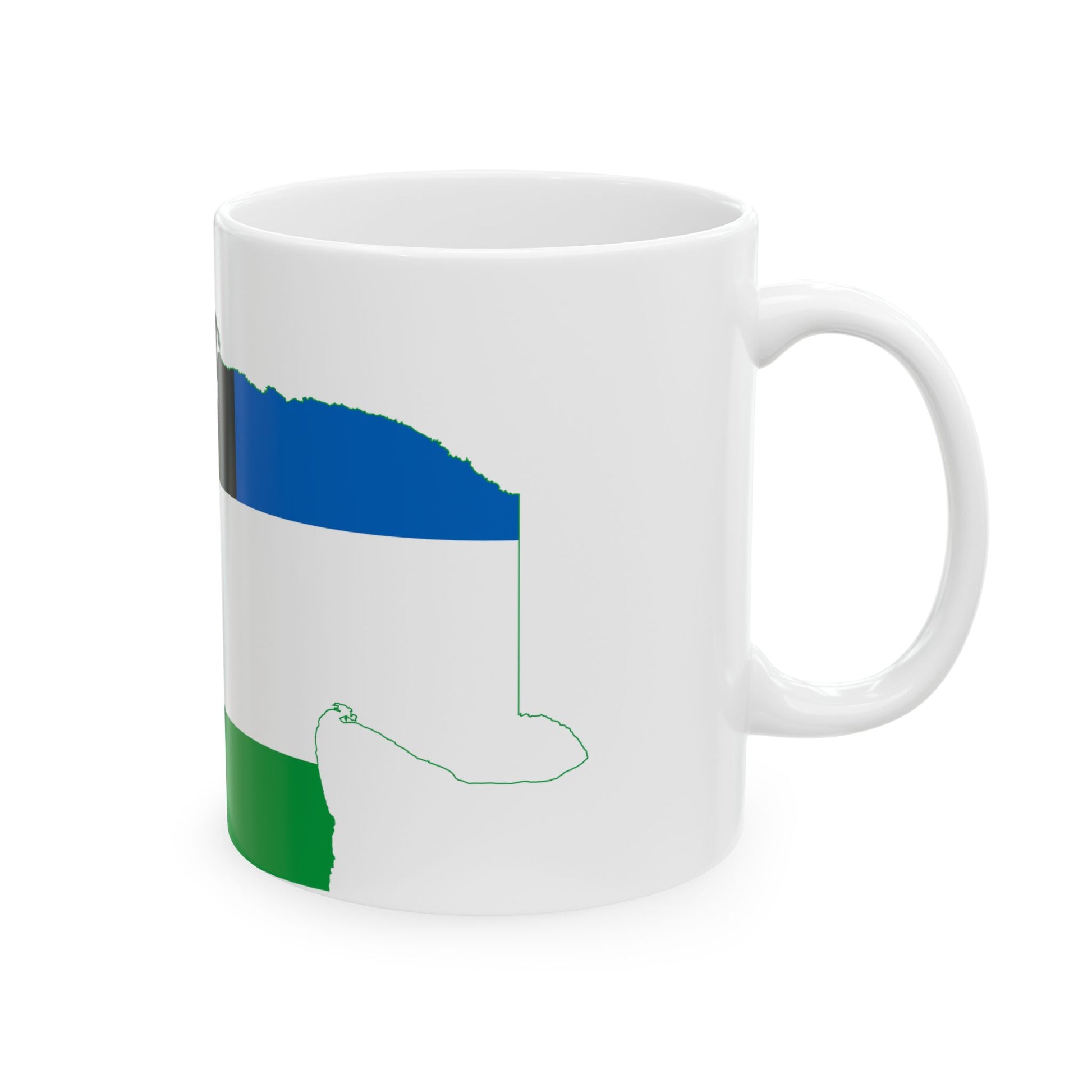 Flag-map of Rio Negro Province (Argentina) White Coffee Mug-Go Mug Yourself