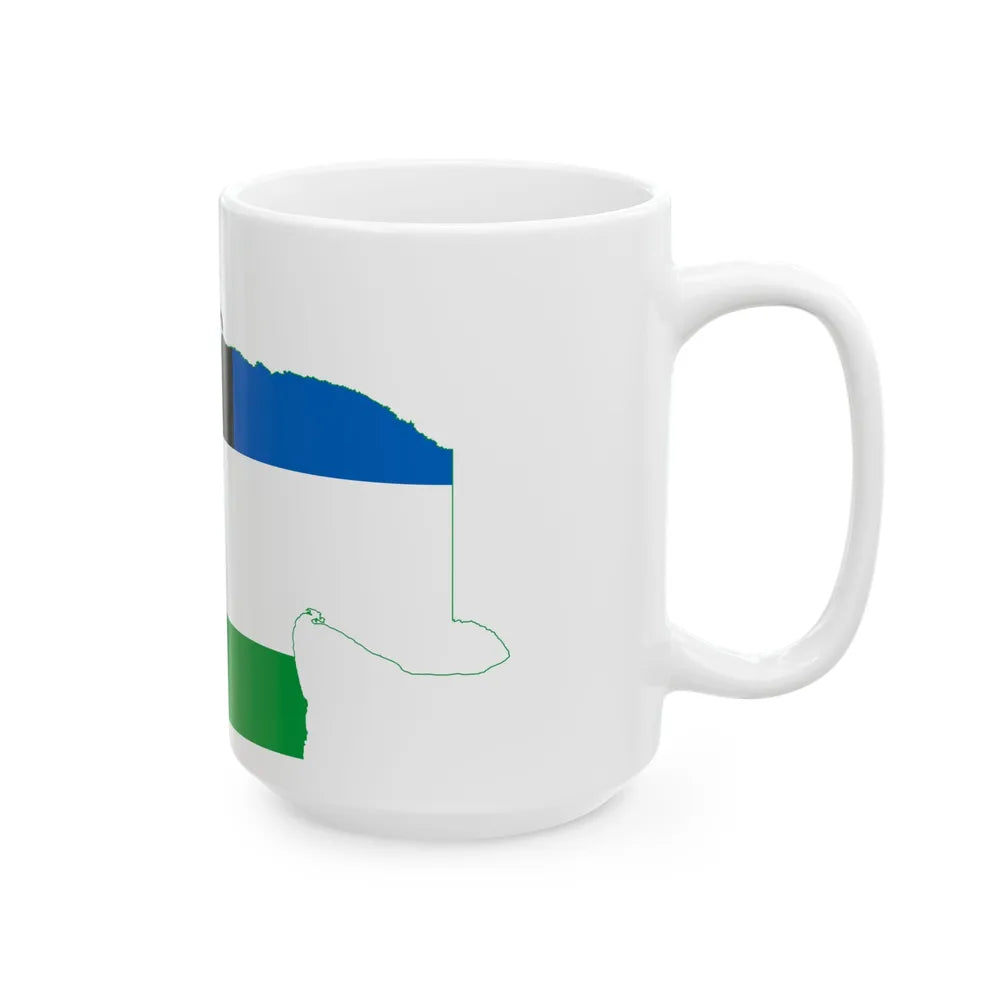 Flag-map of Rio Negro Province (Argentina) White Coffee Mug - Go Mug Yourself