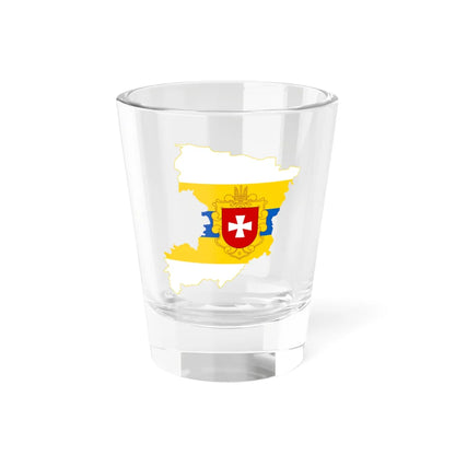 Flag-map of Rivne Oblast (Ukraine) Shot Glass 1.5oz 1.5oz - Go Mug Yourself
