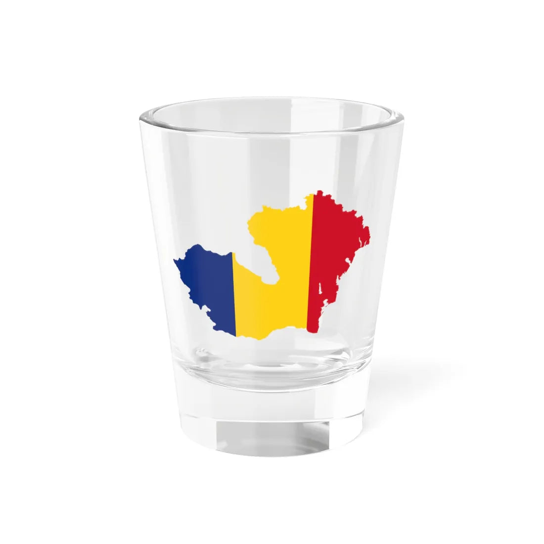 Flag-map of Romania 1942 (Oman) Shot Glass 1.5oz 1.5oz - Go Mug Yourself