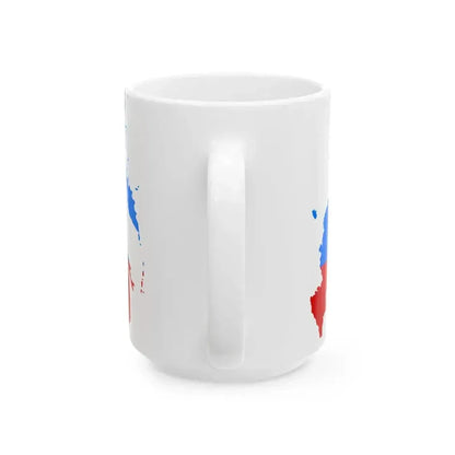 Flag map of Russia 1991-1993 (Russia) White Coffee Mug - Go Mug Yourself