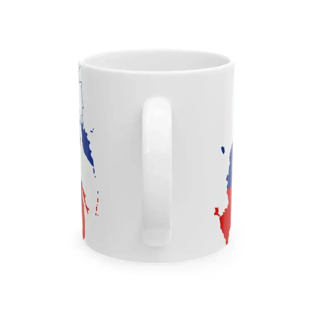 Flag map of Russia 2014-2022 (Russia) White Coffee Mug - Go Mug Yourself