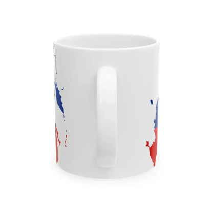Flag map of Russia 2014-2022 (Russia) White Coffee Mug - Go Mug Yourself