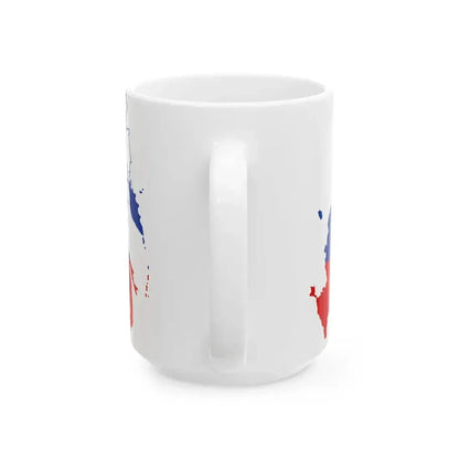 Flag map of Russia 2014-2022 (Russia) White Coffee Mug - Go Mug Yourself