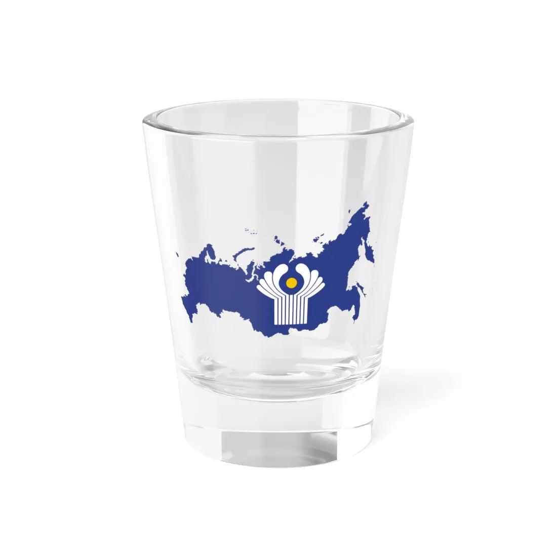Flag-map of Russia CIS (Russia) Shot Glass 1.5oz 1.5oz - Go Mug Yourself