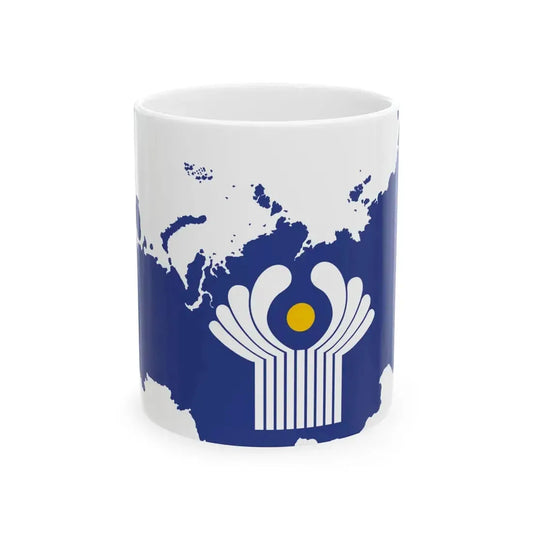 Flag-map of Russia CIS (Russia) White Coffee Mug 11oz - Go Mug Yourself