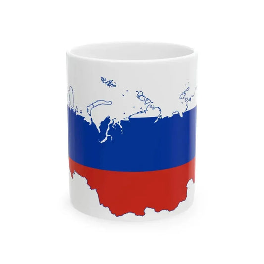 Flag map of Russia claims (Russia) White Coffee Mug 11oz - Go Mug Yourself