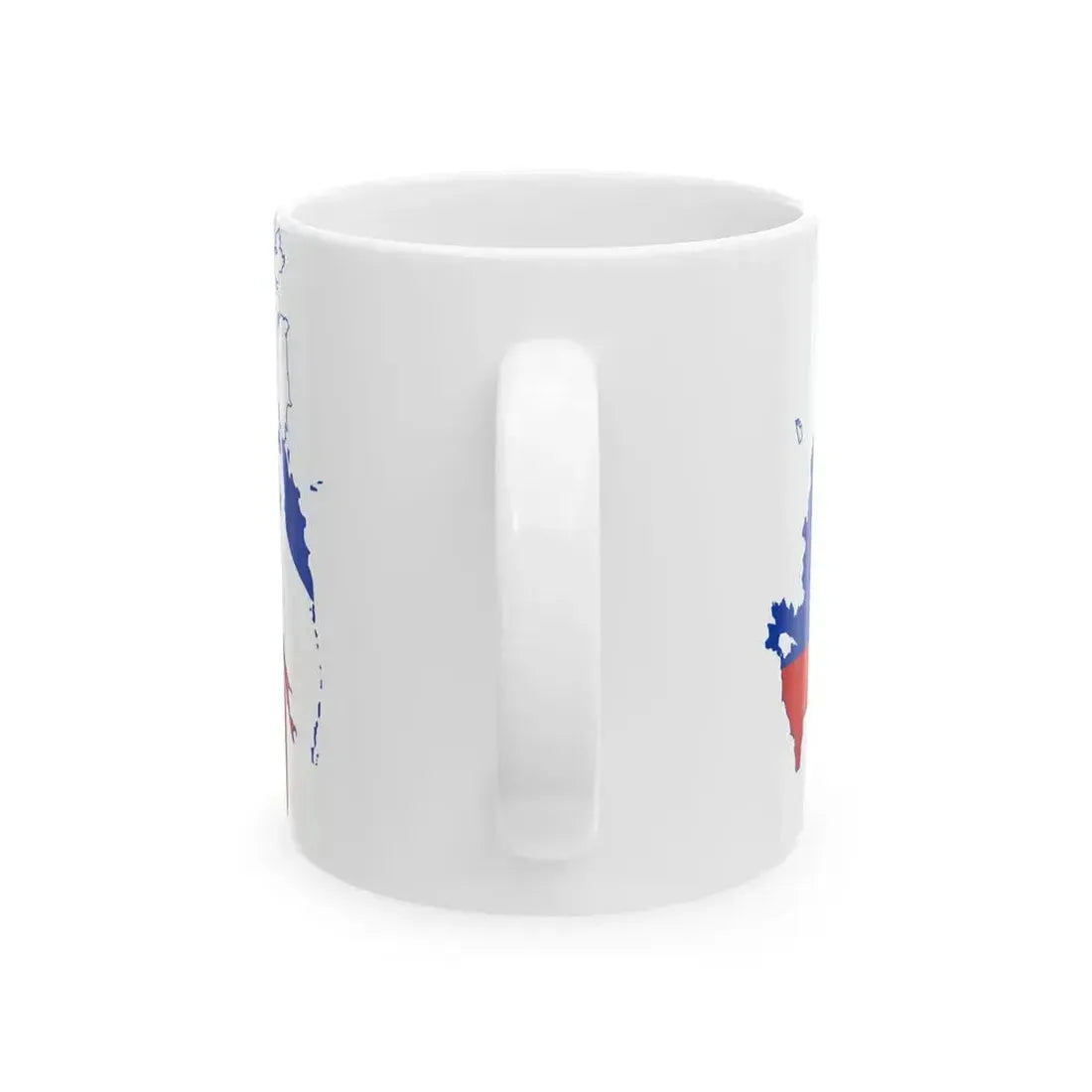 Flag map of Russia claims (Russia) White Coffee Mug - Go Mug Yourself