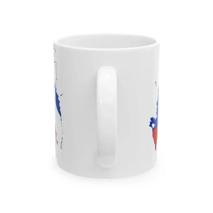 Flag map of Russia claims (Russia) White Coffee Mug - Go Mug Yourself
