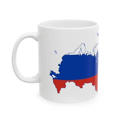 Flag map of Russia claims (Russia) White Coffee Mug - Go Mug Yourself