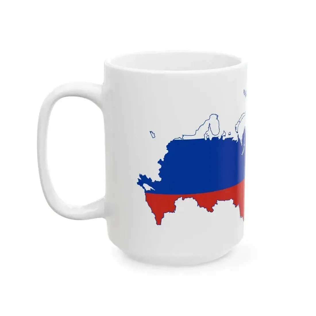 Flag map of Russia claims (Russia) White Coffee Mug - Go Mug Yourself