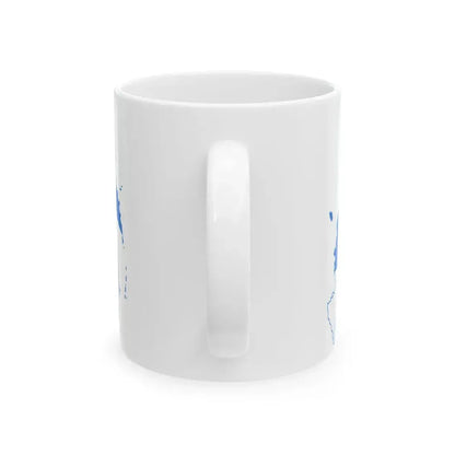 Flag-map of Russia democratic (Russia) White Coffee Mug - Go Mug Yourself