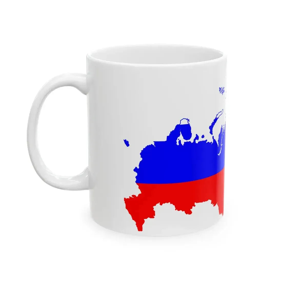 Flag-map of Russia-edit (Russia) White Coffee Mug - Go Mug Yourself