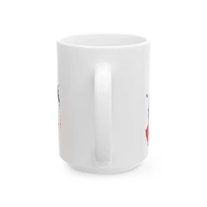 Flag-map of Russia (Russia) White Coffee Mug - Go Mug Yourself