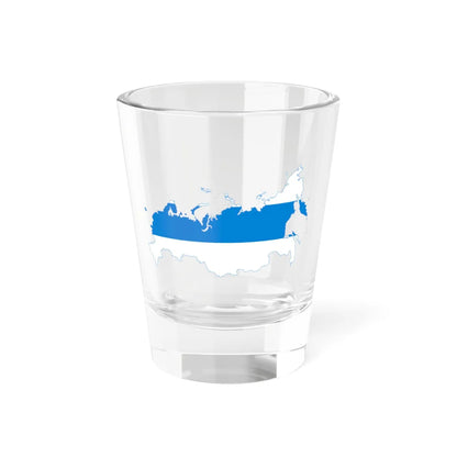 Flag-map of Russia White-Blue-White (Russia) Shot Glass 1.5oz 1.5oz - Go Mug Yourself