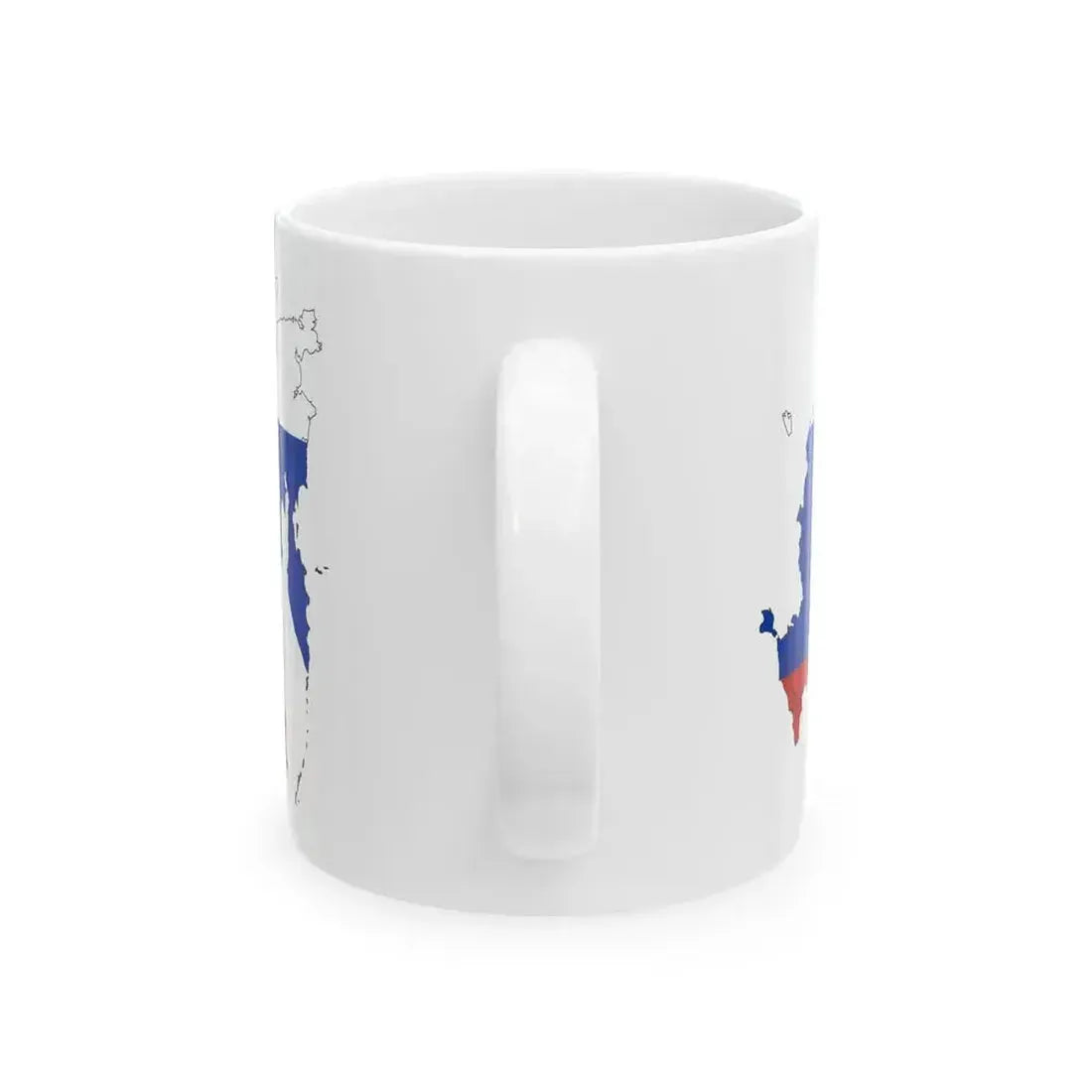 Flag map of Russia with federal subjects 2014-2022 (Russia) White Coffee Mug - Go Mug Yourself
