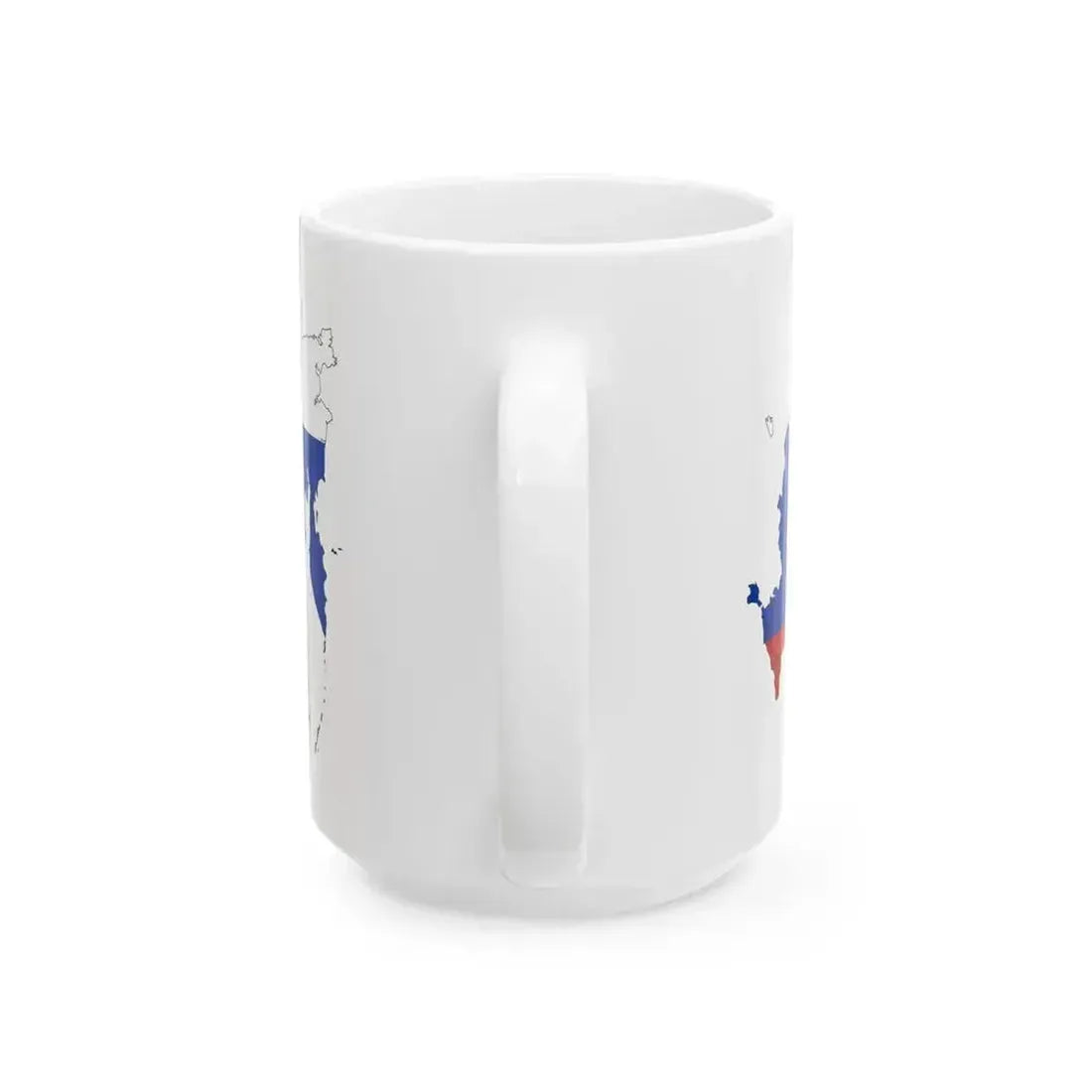 Flag map of Russia with federal subjects 2014-2022 (Russia) White Coffee Mug - Go Mug Yourself