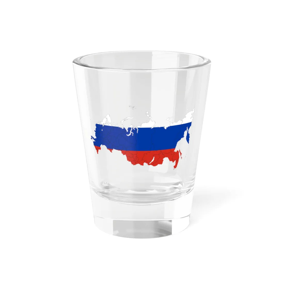 Flag-map of Russia with federal subjects after 2709-2022 (Russia) Shot Glass 1.5oz 1.5oz - Go Mug Yourself