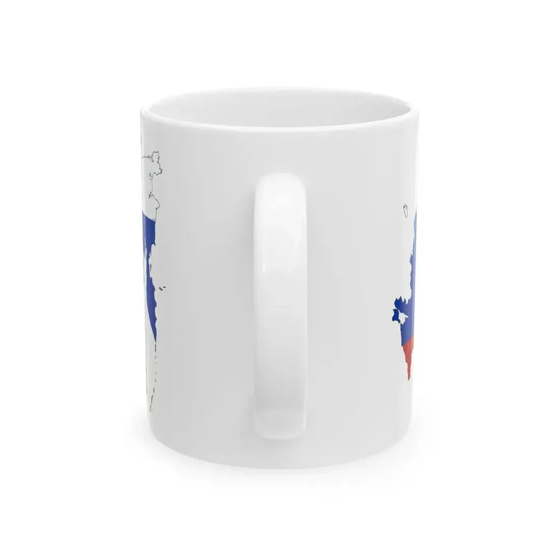 Flag-map of Russia with federal subjects after 2709-2022 (Russia) White Coffee Mug - Go Mug Yourself