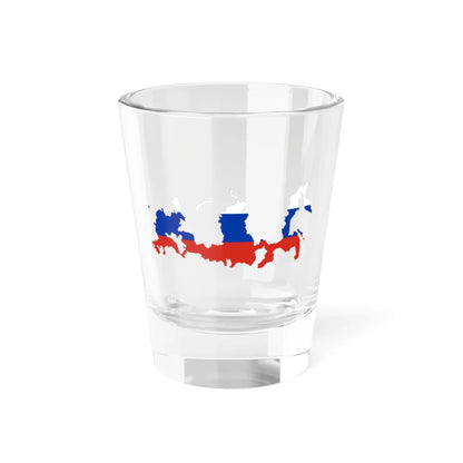 Flag-Map of Russia without Autonomous Okrugs and Republics (Russia) Shot Glass 1.5oz 1.5oz - Go Mug Yourself