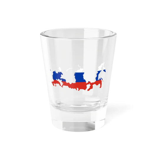 Flag-Map of Russia without Autonomous Okrugs and Republics (Russia) Shot Glass 1.5oz 1.5oz - Go Mug Yourself