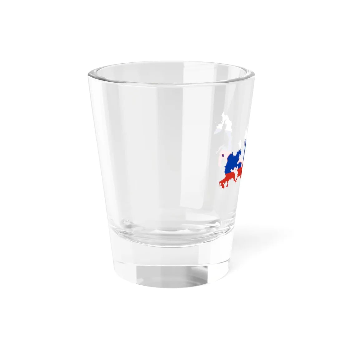 Flag-Map of Russia without Autonomous Okrugs and Republics (Russia) Shot Glass 1.5oz - Go Mug Yourself