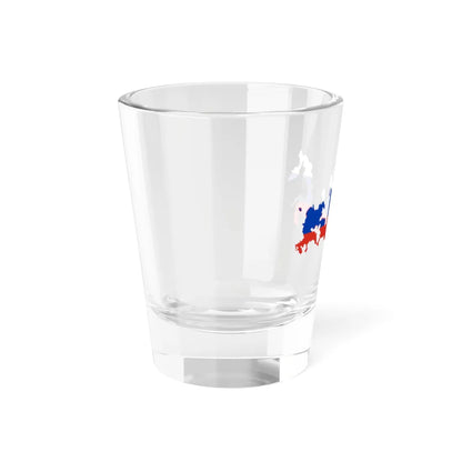 Flag-Map of Russia without Autonomous Okrugs and Republics (Russia) Shot Glass 1.5oz - Go Mug Yourself