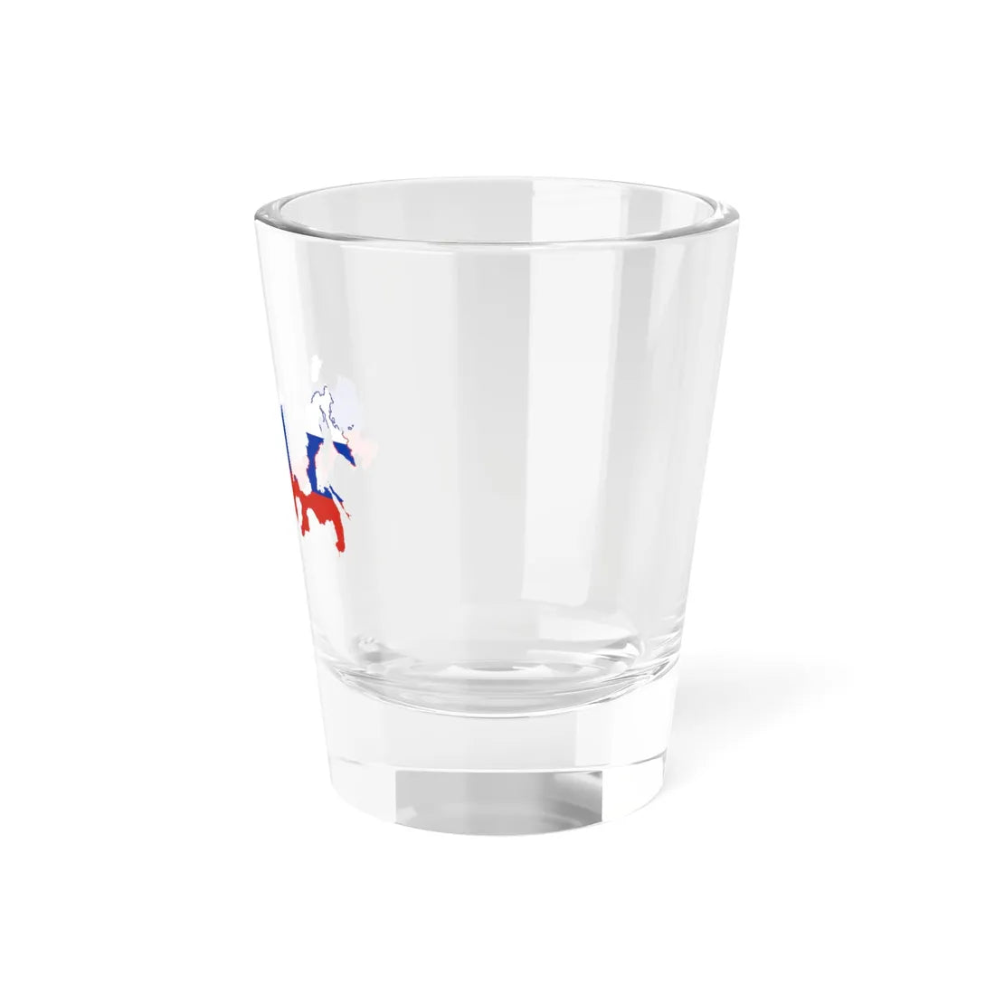 Flag-Map of Russia without Autonomous Okrugs and Republics (Russia) Shot Glass 1.5oz - Go Mug Yourself