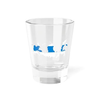 Flag-map of Russia without Autonomous Okrugs and Republics  white-blue-white flag (Russia) Shot Glass 1.5oz 1.5oz - Go Mug Yourself