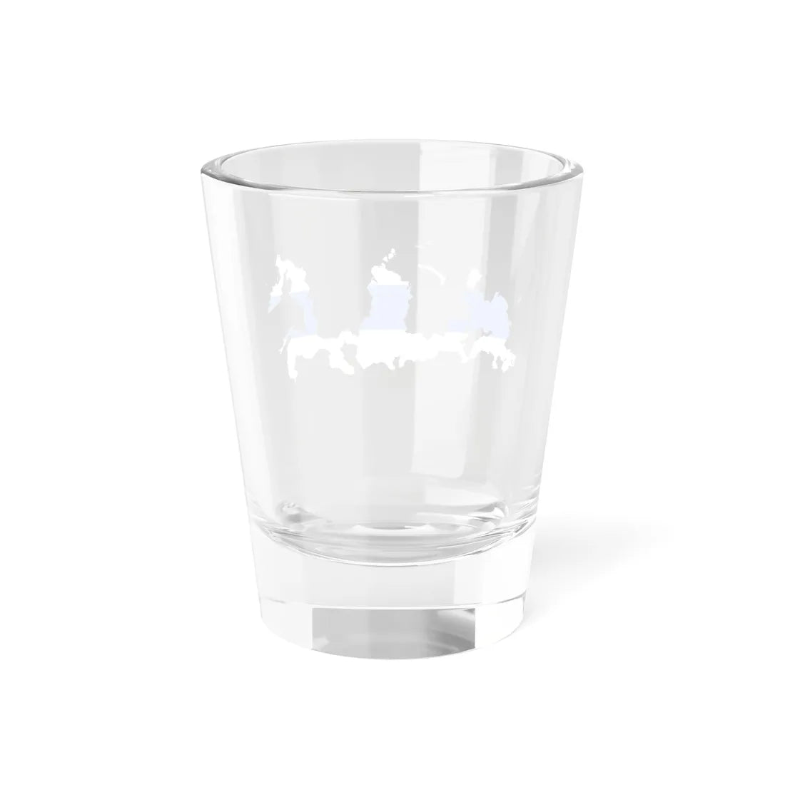 Flag-map of Russia without Autonomous Okrugs and Republics  white-blue-white flag (Russia) Shot Glass 1.5oz - Go Mug Yourself
