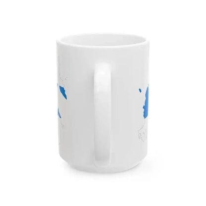 Flag-map of Russia without Autonomous Okrugs and Republics  white-blue-white flag (Russia) White Coffee Mug - Go Mug Yourself