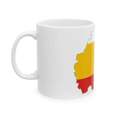 Flag map of Ryazan Oblast (Russia) White Coffee Mug - Go Mug Yourself